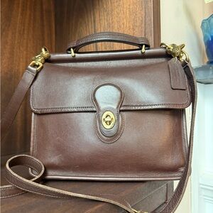 Vtg Authentic Coach Willis Bag #9927 Brown Crossbody Made In Hungary In 1996